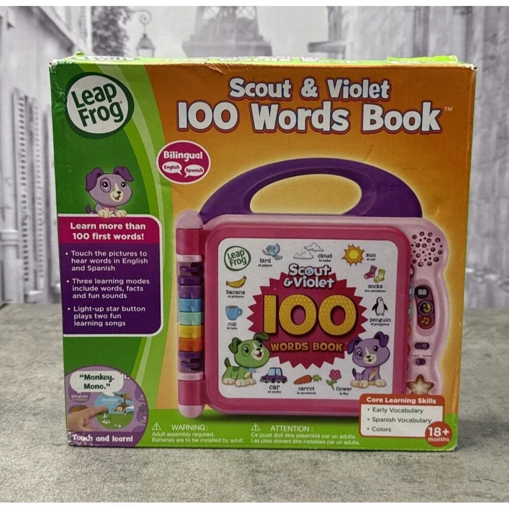 LeapFrog Scout and Violet 100 Words Book ,Early Vocabulary,Colors
